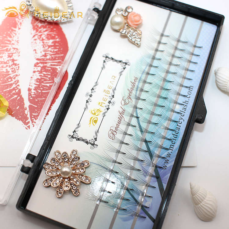 Professional distributor supply handmade russian volume lashes clusters with private label